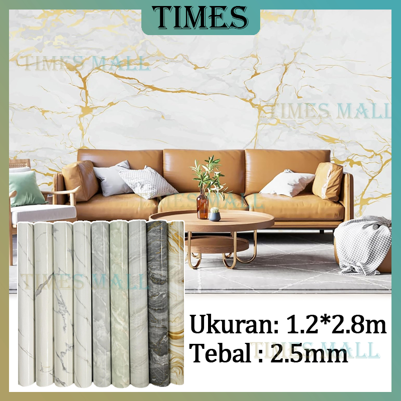 Wallpaper Vinyl Marble Roll Tebal 2.5 mm (120cm x 2.8 Meter) / Wallpaper Foam Marble Roll Vinyl Marb