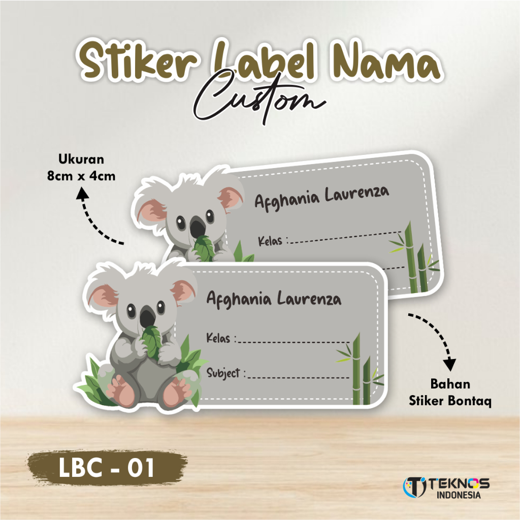 

LABEL NAMA ANAK SEKOLAH CUSTOM – STIKER BUKU WATERPROOF LUCU MOTIF KARTUN
