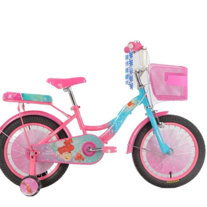 Sepeda Anak Element 16 Inch (EKG 212) The Little Mermaid + Keranjang