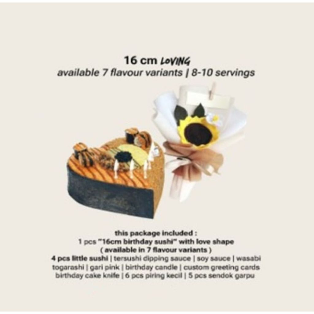 

Loving Package Birthday Sushi 16 cm