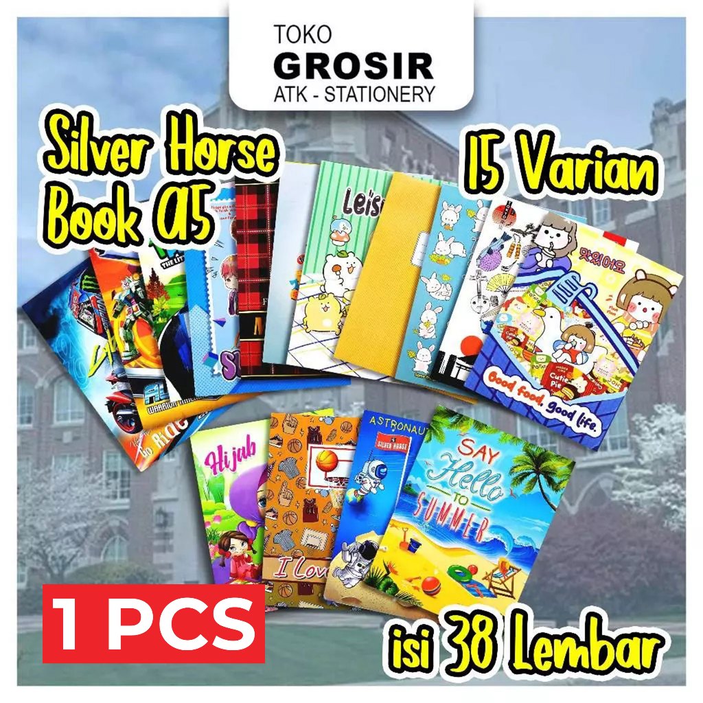 

(1 PCS) Buku Tulis Silver Horse 38 lembar 1 pcs