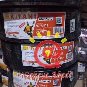 KITANI Kabel Antena TV Coaxial 5C 2V / RG6 RG 6 RG-6 ROLL