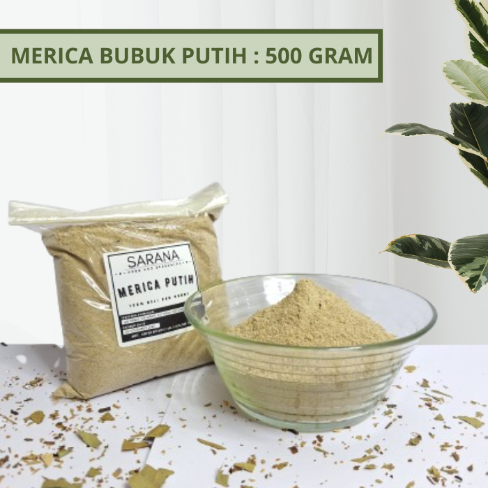 

Merica Putih Bubuk Asli Murni 500 Gram / Merica Powder Rempah Bubuk / Bumbu Dapur Bubuk Lengkap