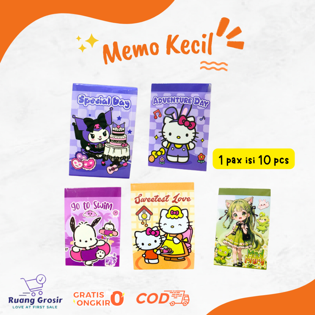 

Mainan Memo Kecil Anak Karakter 10 pcs