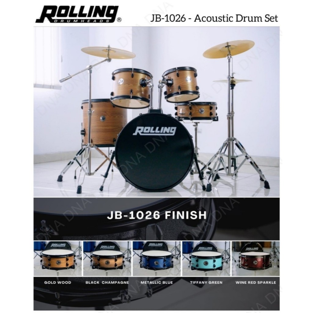 Drum Set Akustik ROLLING JB-1026 - ORIGINAL
