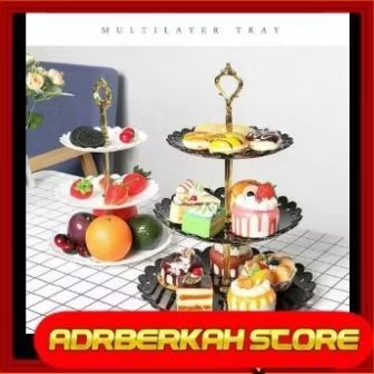 Rak Kue Aesthetic Susun 3 Tingkat 