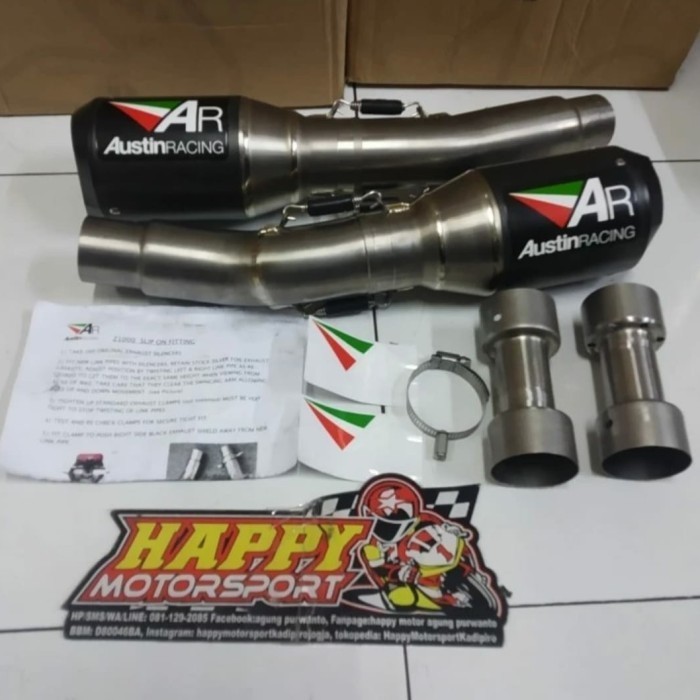 Knalpot Austin Racing GP1R Carbon V3 Kawasaki Z1000 Sugomy Original