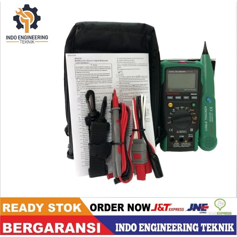 MS8236 Multimeter MASTECH with Cable LAN Tracker Wire Digital Network