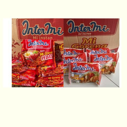 

PAKET COMBO HEMAT INTERMI GORENG x INTERMIE GORENG PEDAS [1DUS ISI 20PCS GORENG 20PCS PEDAS]