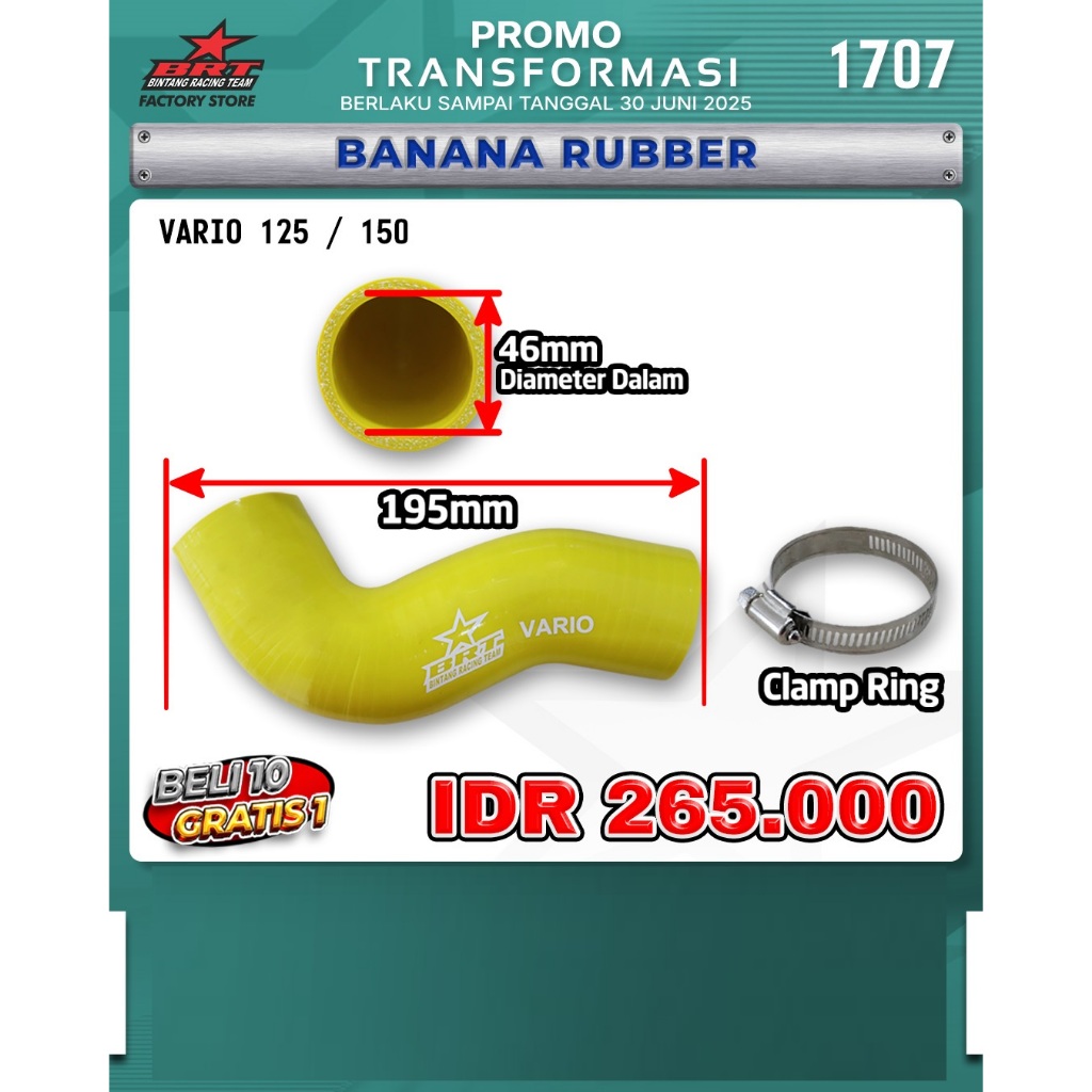BANANA RUBBER PCX 150 / ADV 150  DAN VARIO 125 / VARIO 150 - BRT BINTANG RACING TEAM