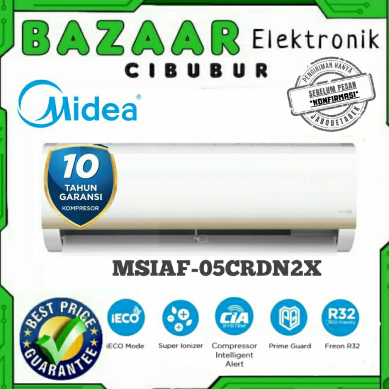 MIDEA AC INVERTER 1/2PK MSIAF-05CRDN2X / MSIAF05CRDN2X / MSIAF 05CRDN2X