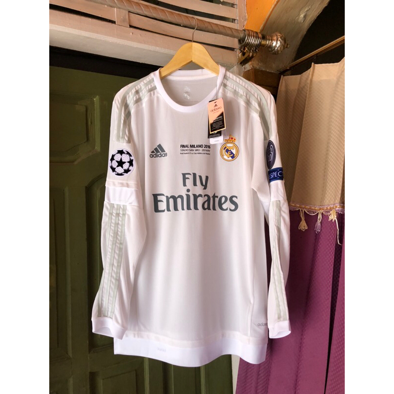 JERSEY REAL MADRID ADIZERO HOME 2015/2016 FULL FINAL MILANO