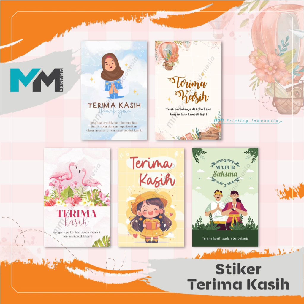 

[20pcs]Stiker Terima Kasih/Stiker Thank you/Stiker thank you cute/Stiker terima kasih lucu/ Stiker terima Kasih Kawai