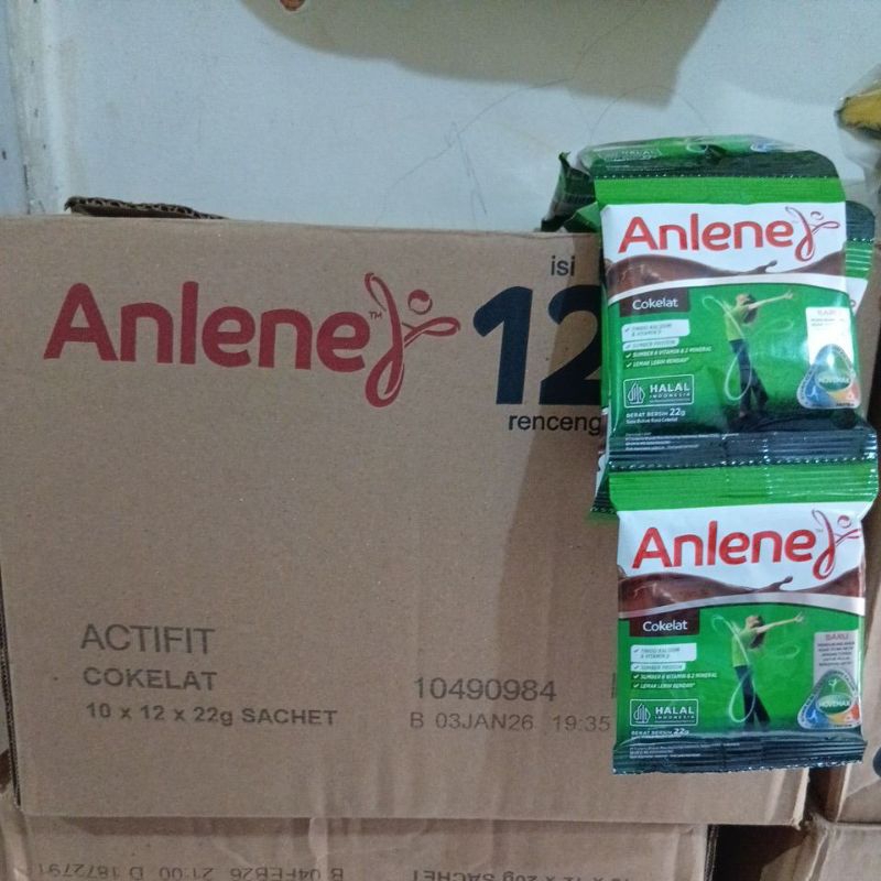 

Anlene Susu Bubuk Dewasa Sachet coklat 25gr x 10 sachet - nutrisi tinggi kalsium untuk tulang sendi dan otot