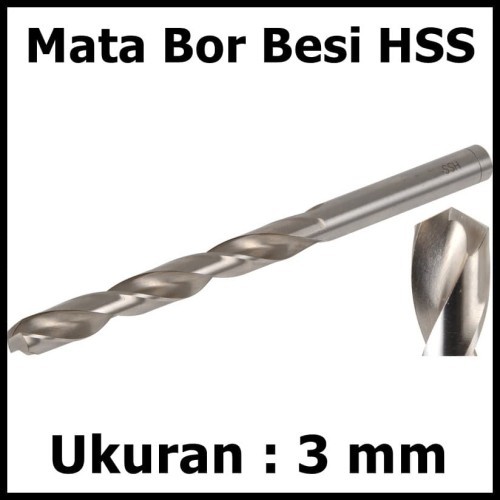 Ellka Hss Drill Bit 3.0mm Mata Bor Besi Terbaik NEW