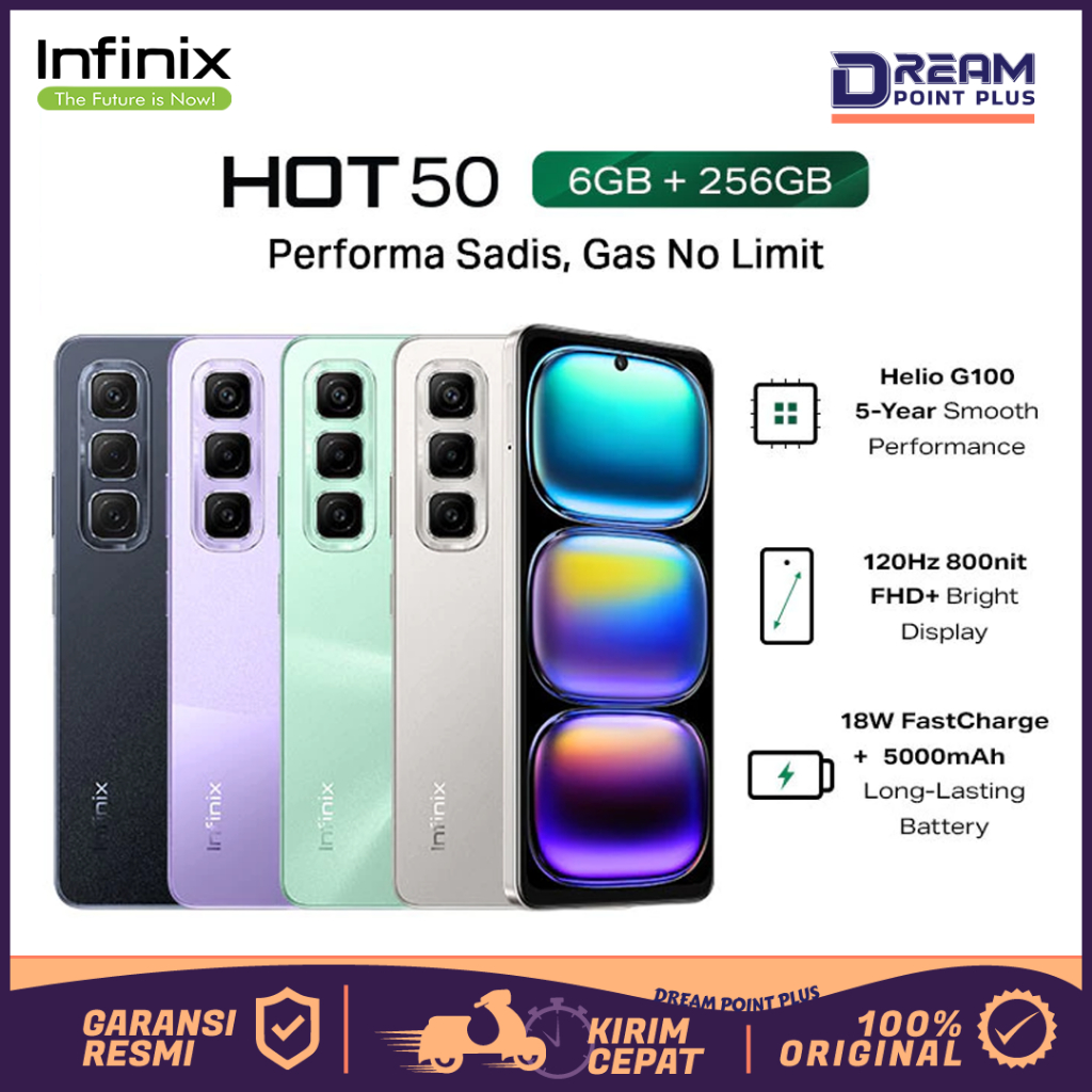 Infinix Hot 60 Pro+ 8/256GB Handphone 2 Jutaan Terbaik HP Murah Original 100% infinix Terbaru 2025
