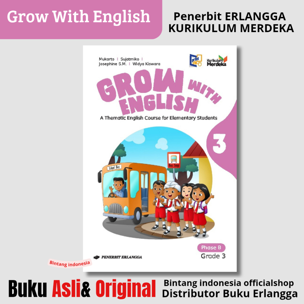 Erlangga - Grow With English Kelas 3 SD/MI Kurikulum Merdeka
