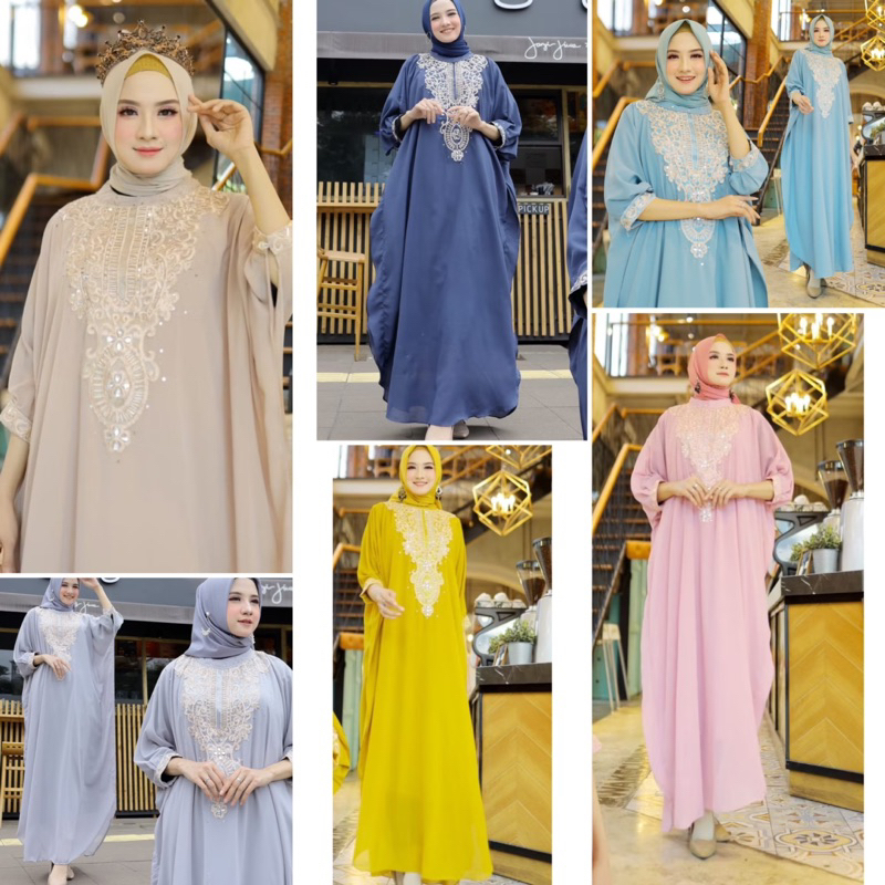 KAFTAN LUXURY CERUTY BABYDOLL BORDIR / DRESS RAYA LEBARAN 2025