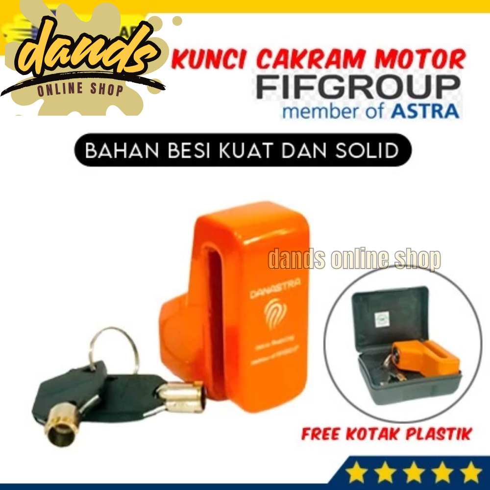Gembok Cakram Motor Original Astra FIF Group Free Box Disc Lock Semua Motor Cakram Bisa