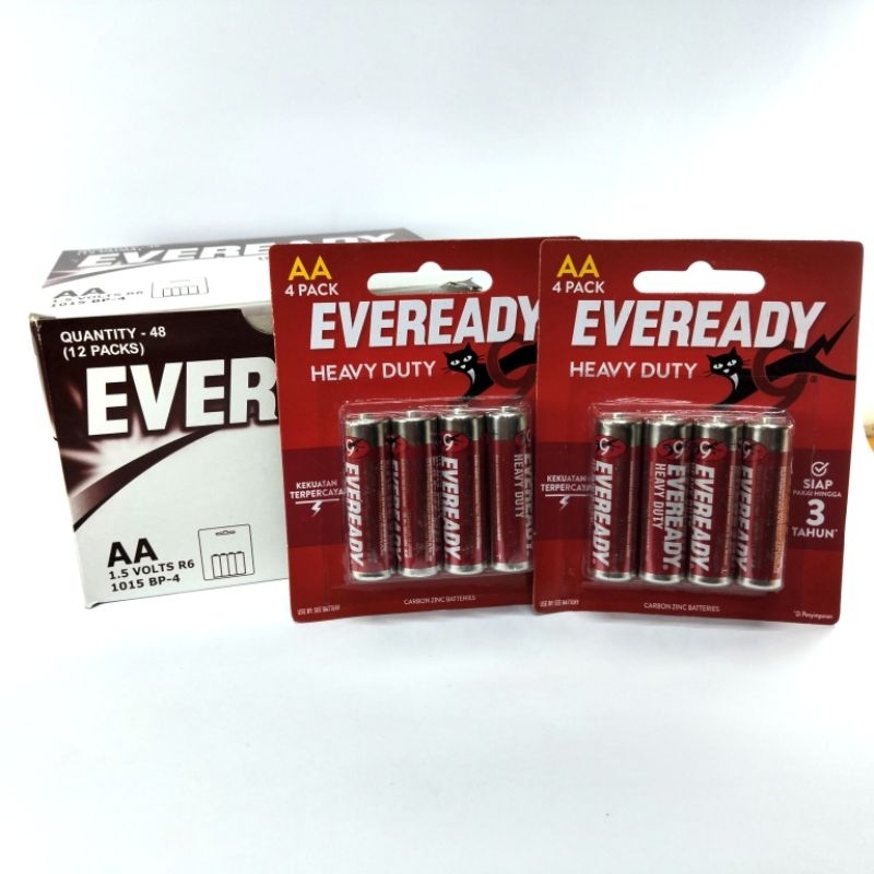 Baterai Eveready AA Isi 4 1.5 volt / Baterai AA Eveready/ Eveready AA 1.5
