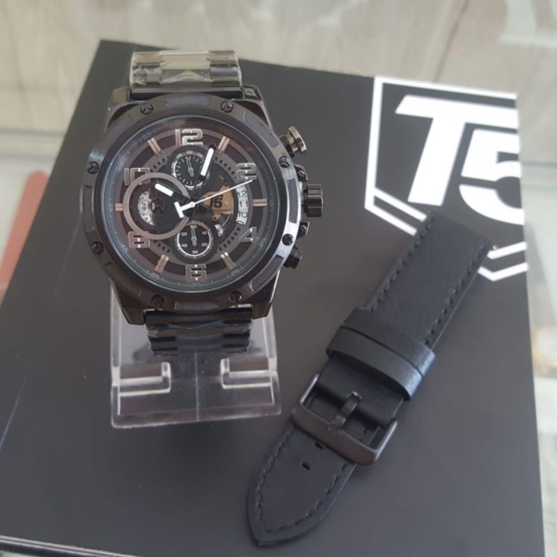 Jam Tangan Pria T5 H 3706 G Free Strap cadangan original