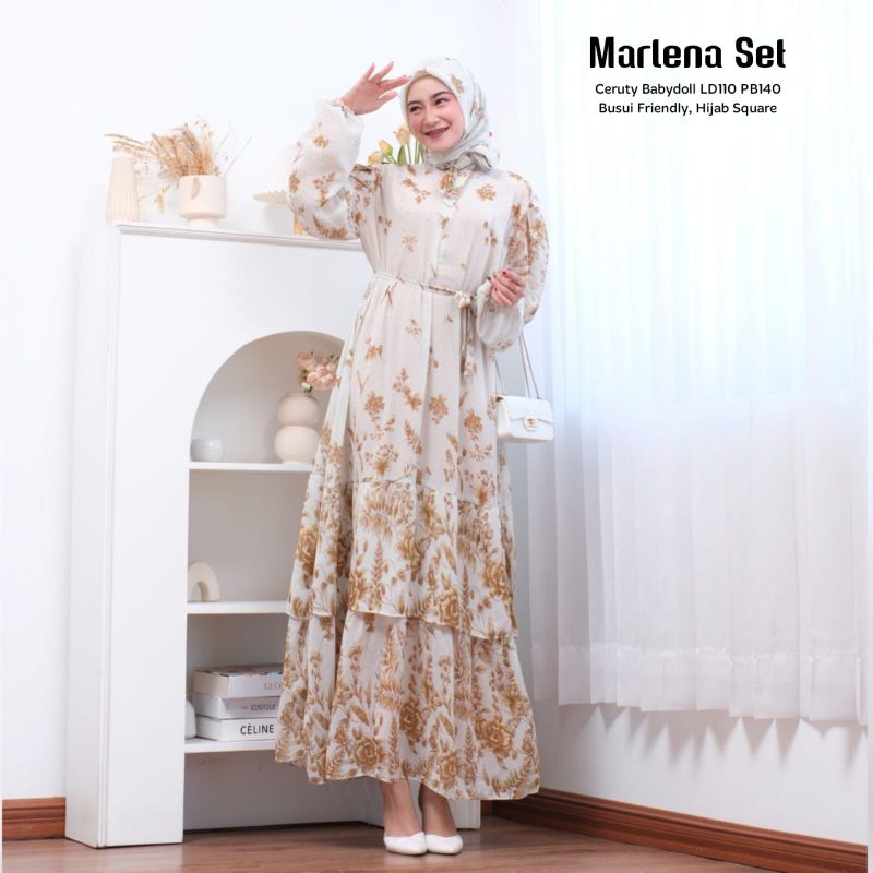 GAMIS MARLENA & FAYA  SET HIJAB Pasmina