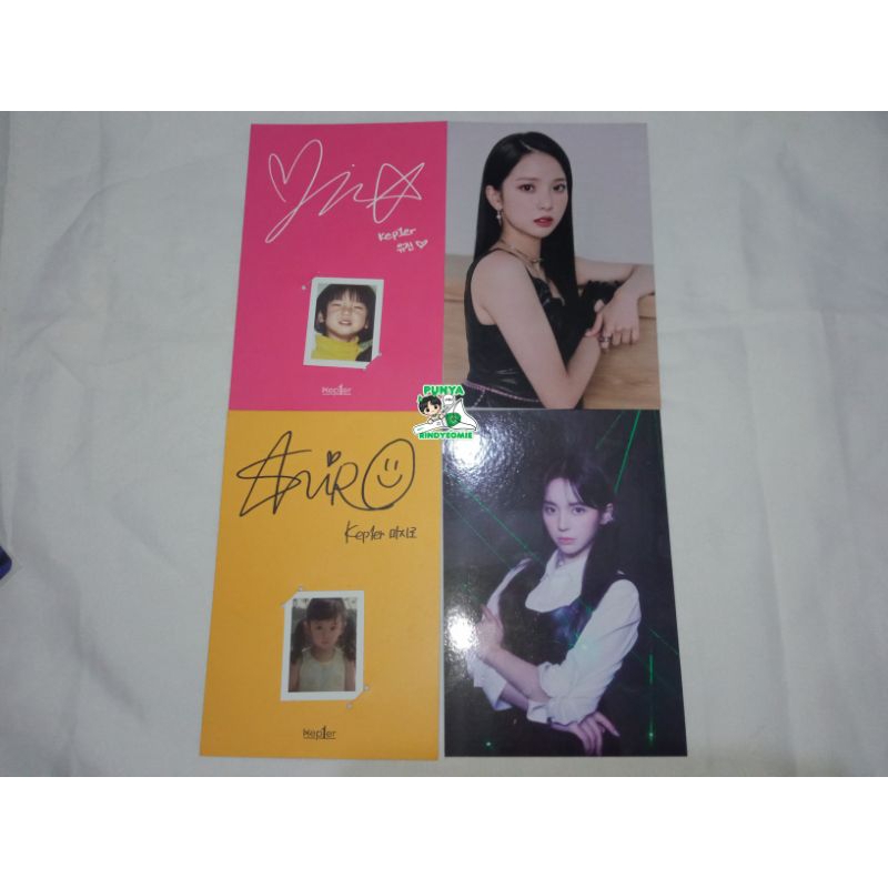 [official] postcard dan baby card Kep1er Mashiro & Yujin first impact