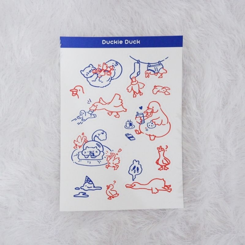 

sticker A6 waterproof | Bebek | sticker bebek lucu anti air untuk journaling