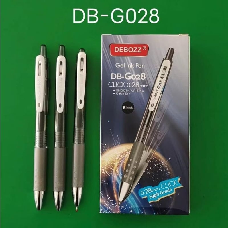 

[1 LUSIN] Bolpen Gel Debozz DB-G028 0.28mm Hitech Click