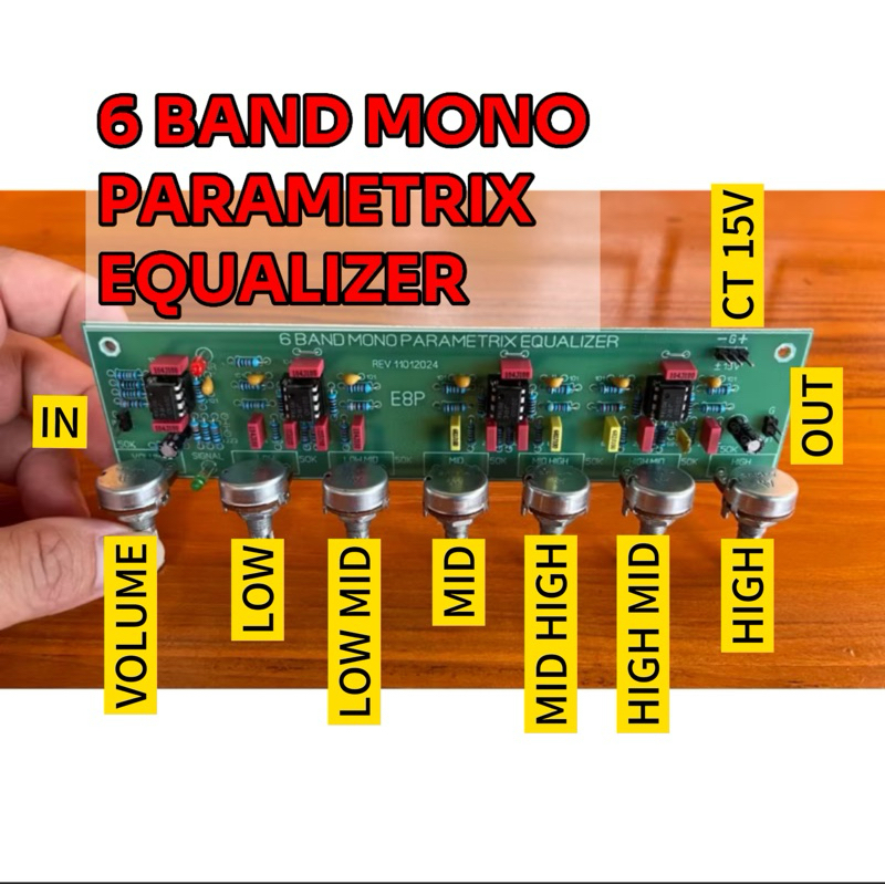 Kit 6 band MONO parametrix equalizer