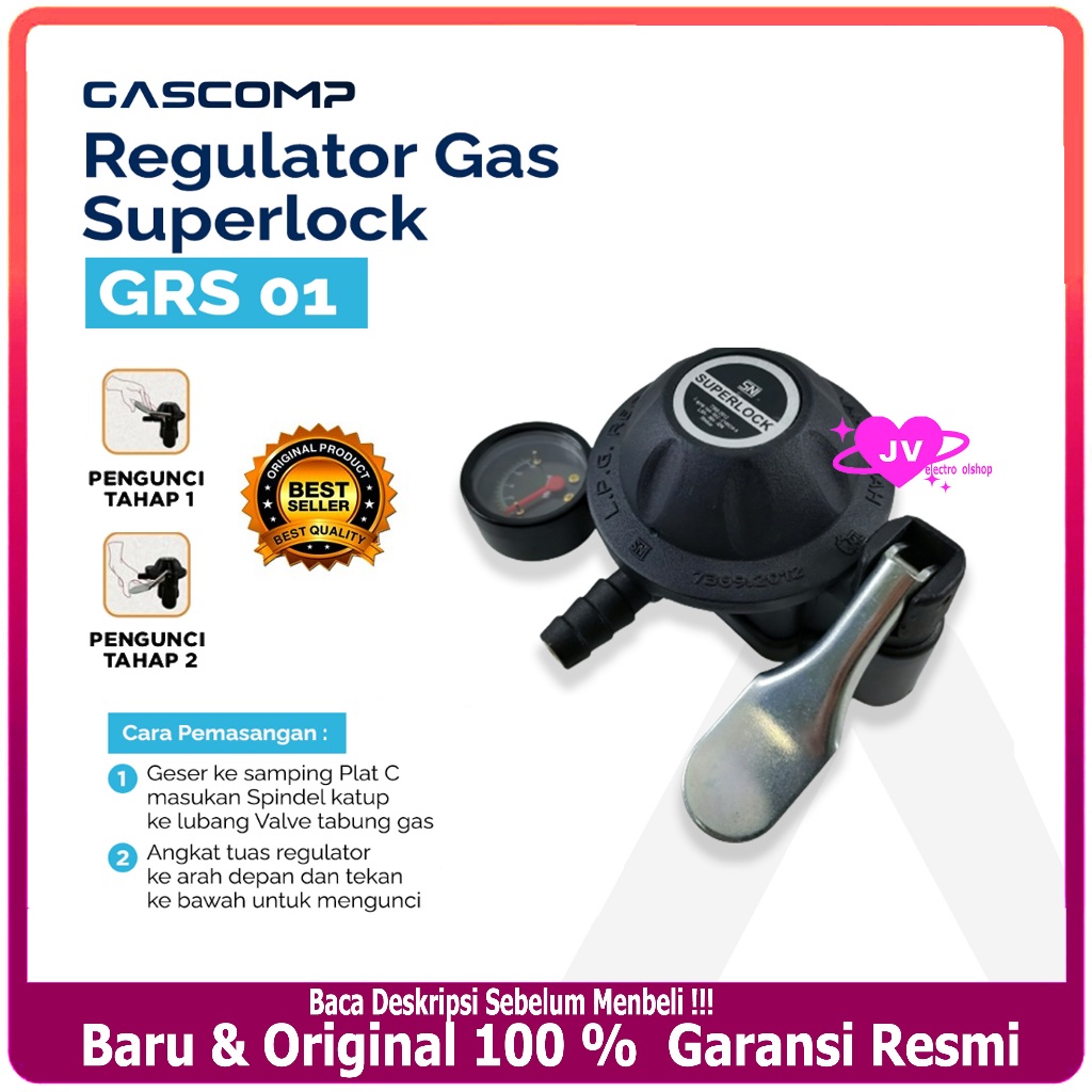 Regulator Gascomp Superlock GRS01 - Gascomp Regulator Meter Superlock GRS-01