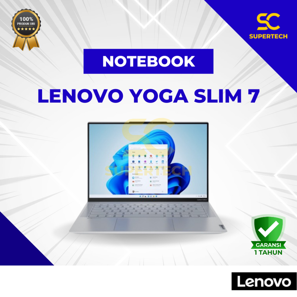 NOTEBOOK LENOVO YOGA SLIM 7 CARBON 14ACN6-22ID R7-5800U 16GB 1TB MX450 W11