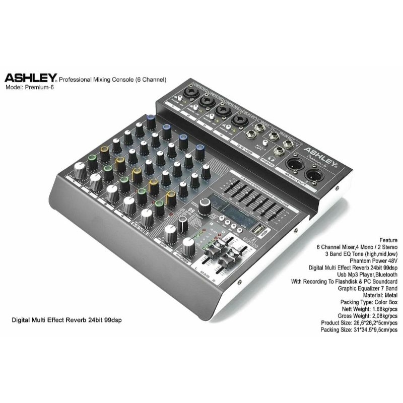 mixer 6 channel ashley premium 6