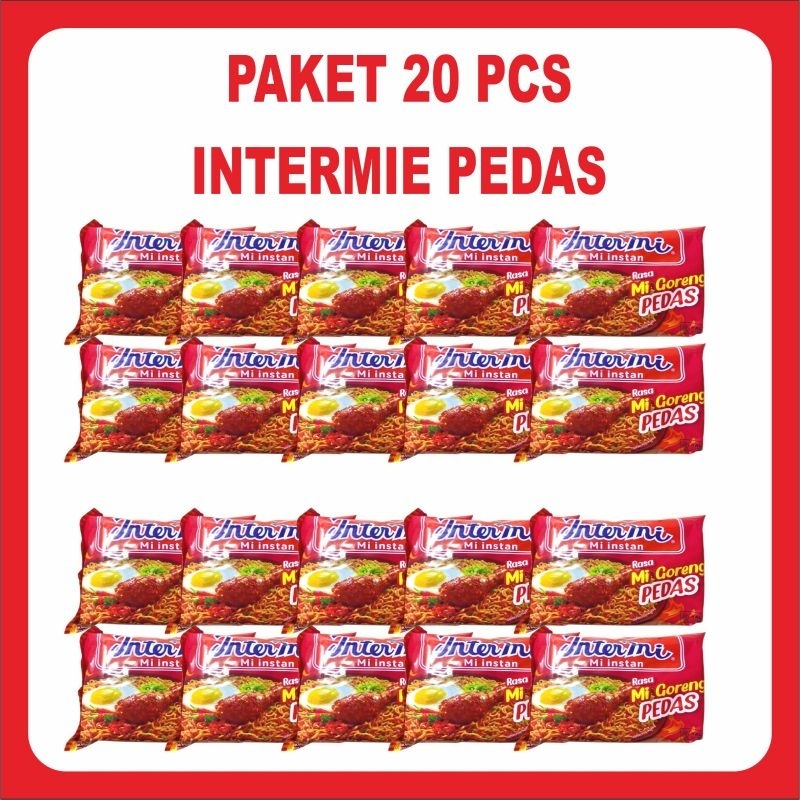 

(GROSIR) INTERMIE PEDAS MANTAP 20 BUNGKUS Intermie pedas Mie instan