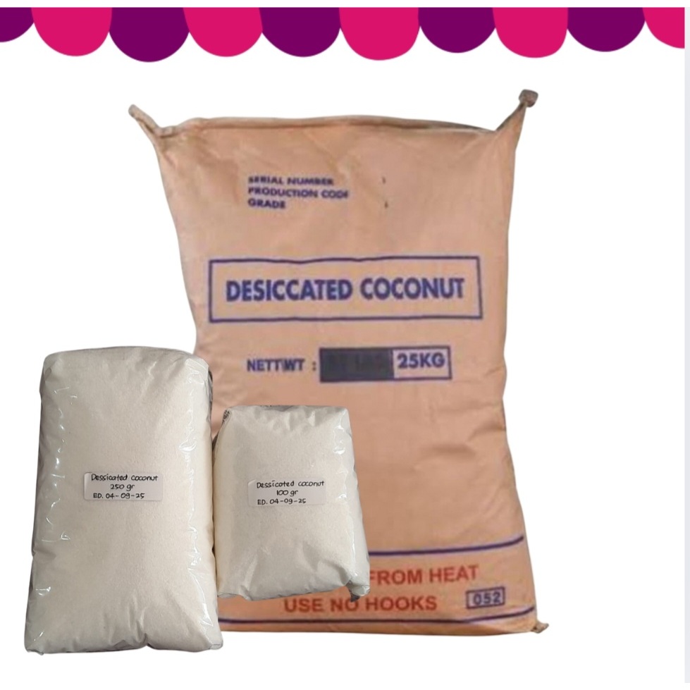 

Kelapa Parut Kering / Dessicated Coconut 100gr & 250gr (Repack)