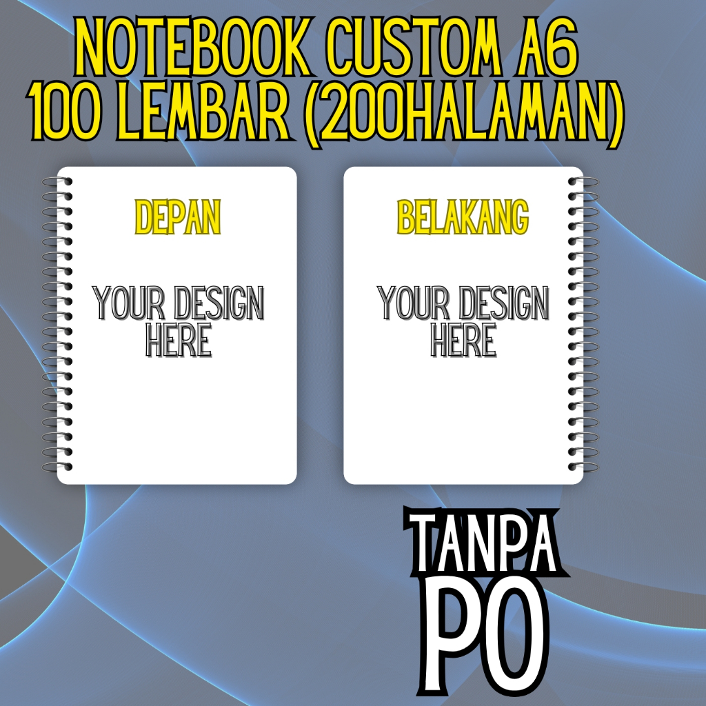 

NOTEBOOK/NOTES CUSTOM UKURAN A6 200 HALAMAN