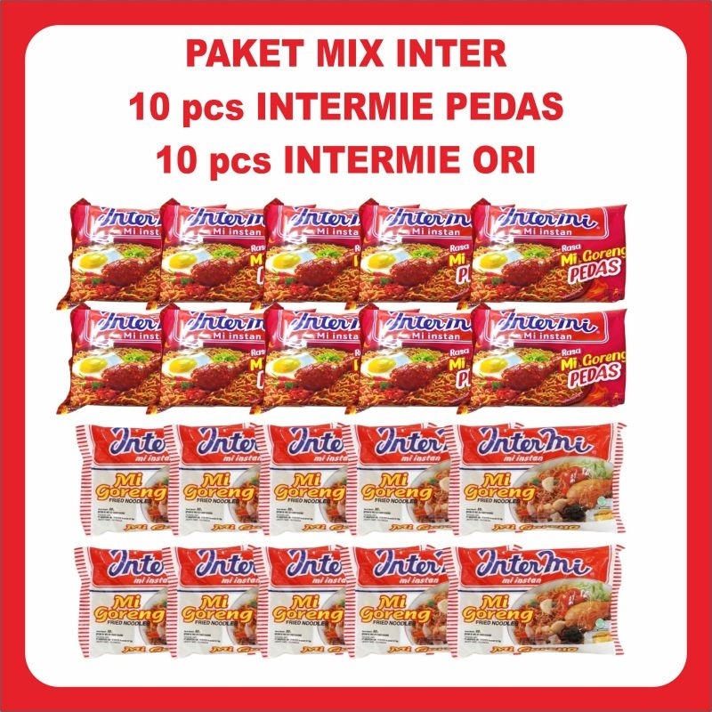 

(GROSIR) 20PCS INTERMIX INTERMI ORI & INTERMIE PEDAS 10pcs intermie goreng & 10pcs intermie pedas mie instan