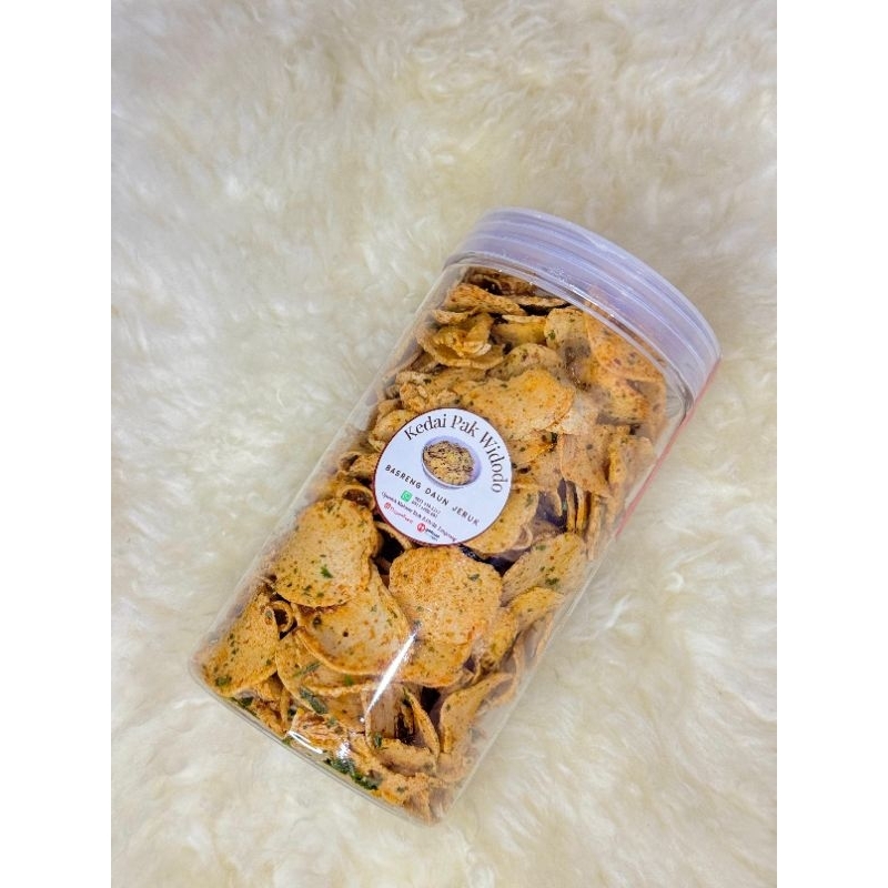 

Basreng pedas daun jeruk ( kedai pak widodo)