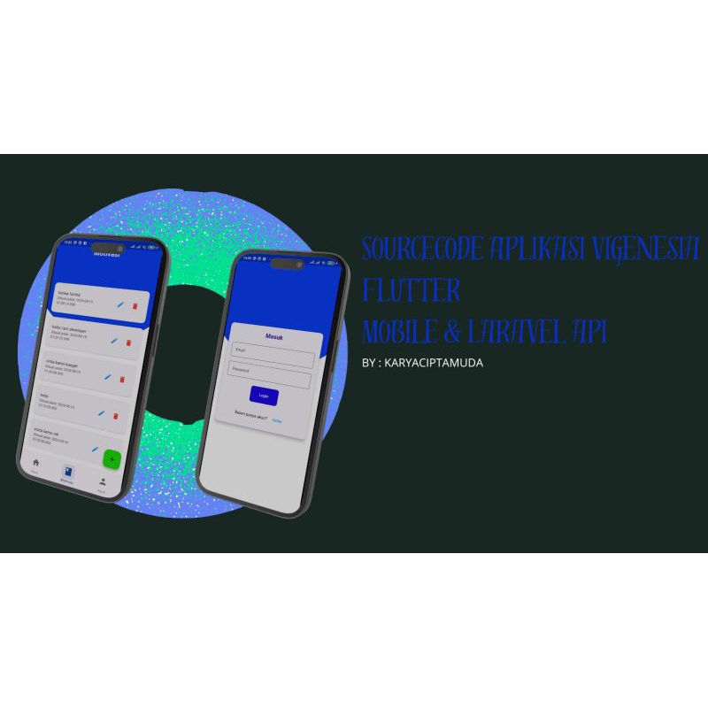 Aplikasi Sourcecode Vigenesia Flutter Mobile & Laravel api 10