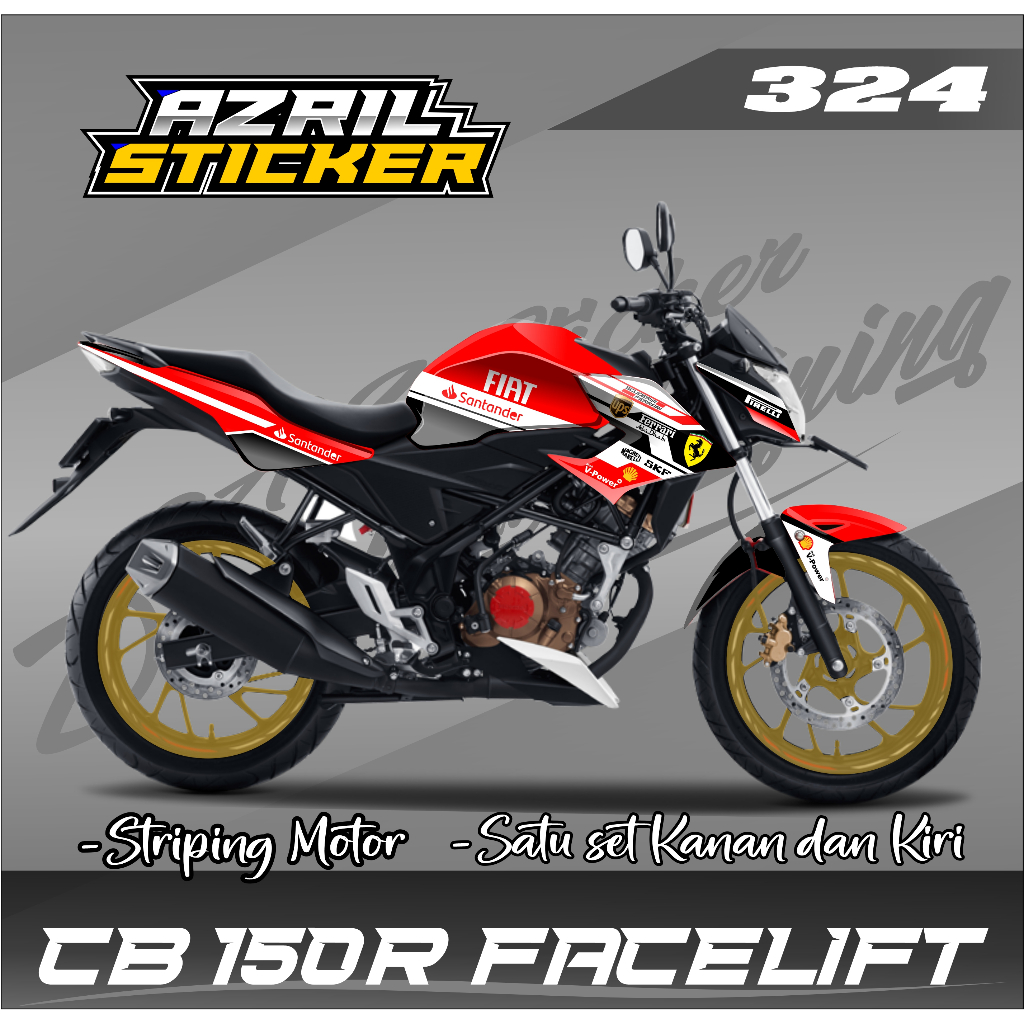 Decal Sticker Full Body CB150R Facelift 2015-2018 V2 Ful Blok - Dekal CB150R New Az 324