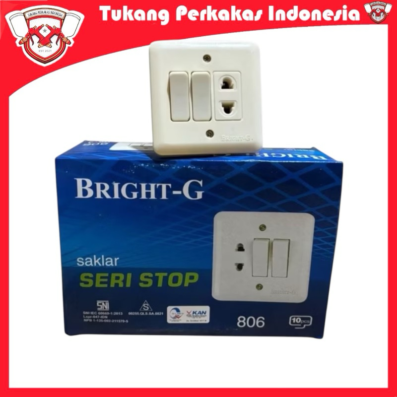 Bright G stop kontak + saklar seri BG 806 Seri stop