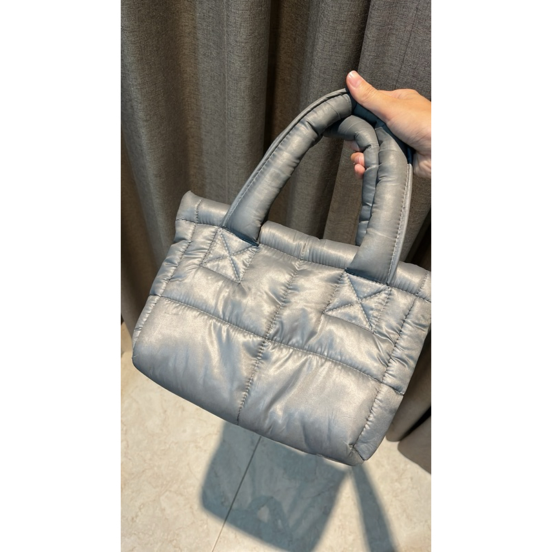 [preloved] puffy bag gray