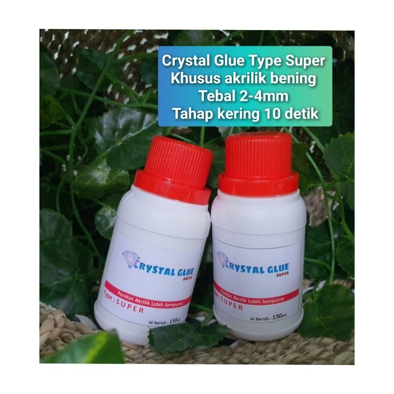 lem akrilik crystal glue Super 150ml, high 150ml, medium 150ml, premium 150ml | lem akrilik bening