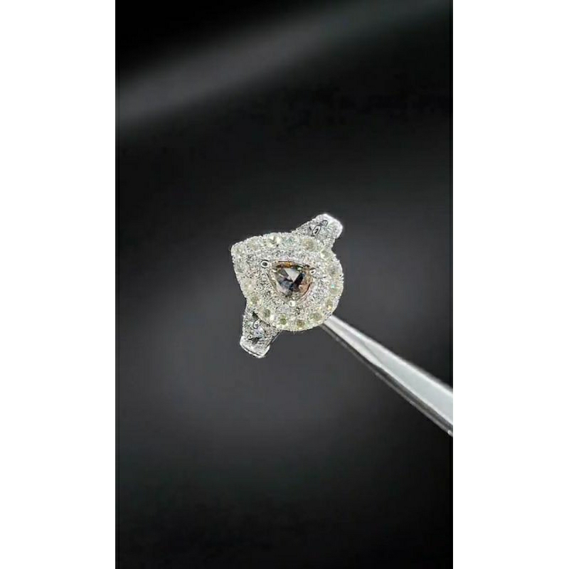 Cincin berlian ring emas 3,65grm center banjar 0,32crt original 8V30