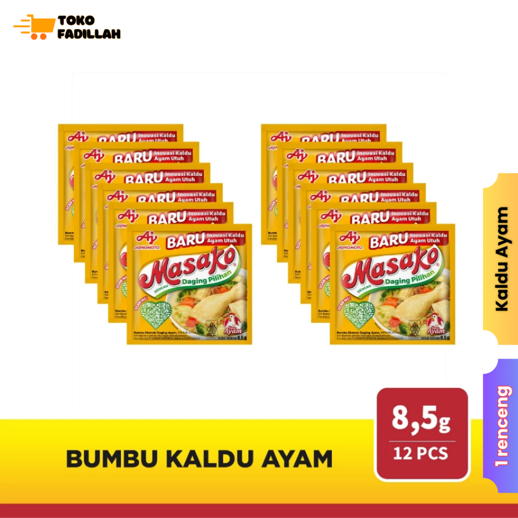 

Masako Bumbu Kaldu Ayam 8.5g x 12 Sachet (1 Renteng)