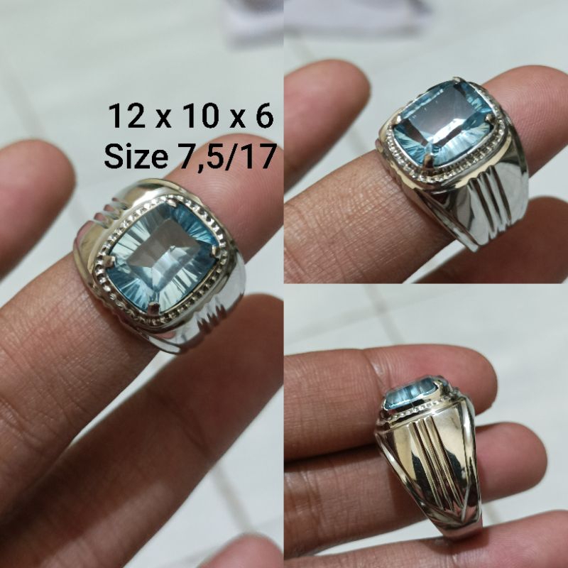 Natural swiss blue topaz