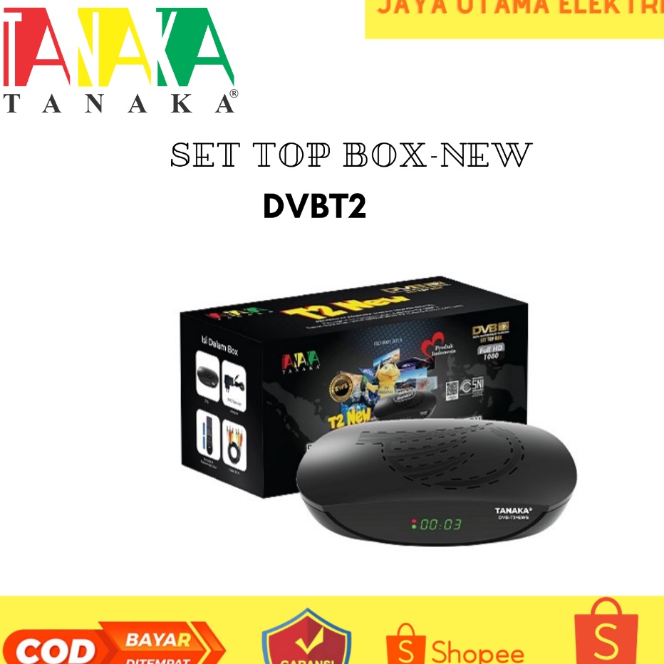 Beli STB DVBT2 tanaka T2 Set Topbox Tv Dital Tanaka DVB T2 EWS UHF HD set topbox tv analog