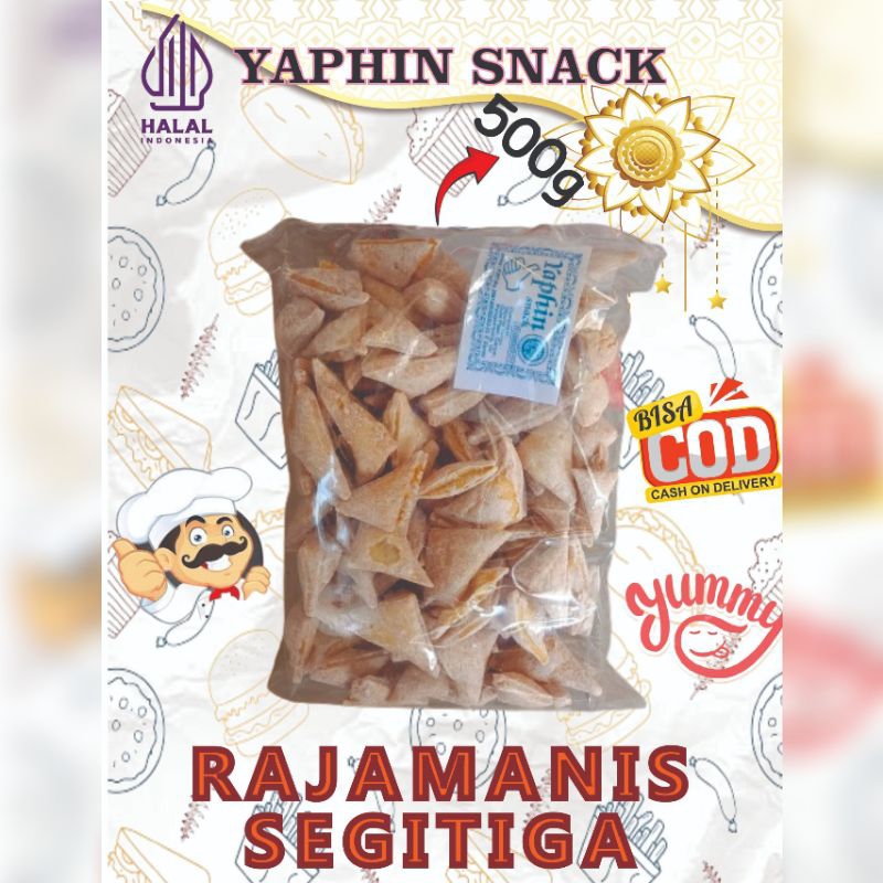

CEMILAN SNACK JAJANAN RINGAN RAJAMANIS SEGITIGA/KUE SEGITIGA MANIS/KUE MANIS SEGITIGA 500g GRATIS ONGKIR (BISA COD)