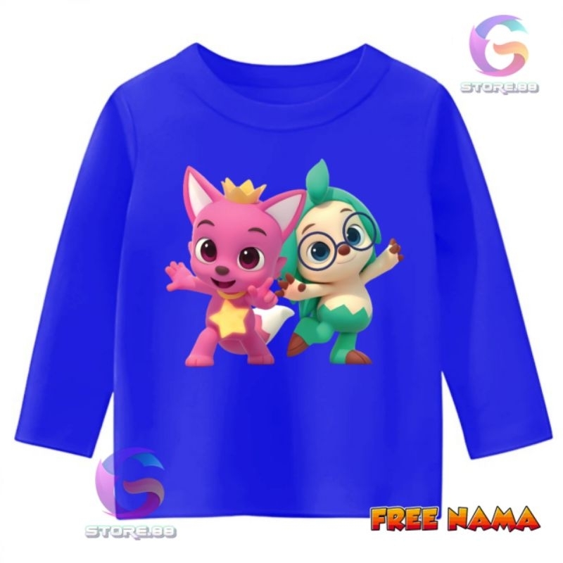 BAJU KAOS PINKFONG KAOS ANAK LENGAN PANJANG