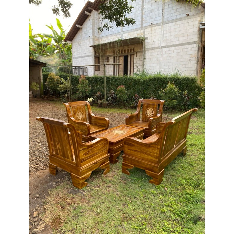 kursi ruang tamu semut kayu jati minimalis